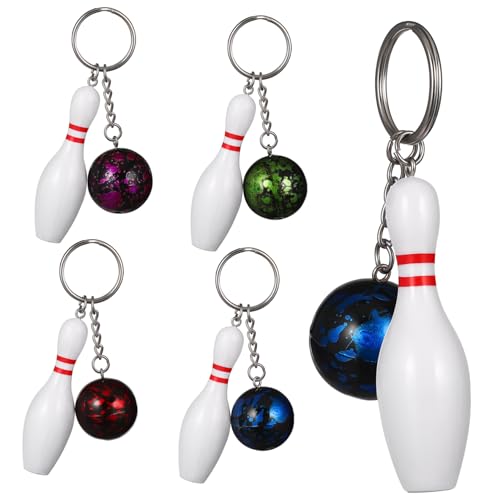 VICASKY 10Stücke Mini Bowling Schlüsselanhänger Sport Anhänger Zufälligen Farben Dekoration für Schlüssel Taschen oder Partygeschenk für Bowling Fans VICASKY 10Stücke Mini Bowling Schlüsselanhänger Sport Anhänger Zufälligen Farben Dekoration für Schlüssel Taschen oder Partygeschenk für Bowling Fans von VICASKY