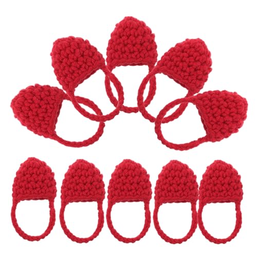 VICASKY 10Stücke Mini Puppen Handtaschen Handgefertigte Häkelbeutel für Puppen Süße Farbige Mini Geldbörsen mit Einzigartigem Hohlmuster für Puppenmädchen und Sammler von VICASKY