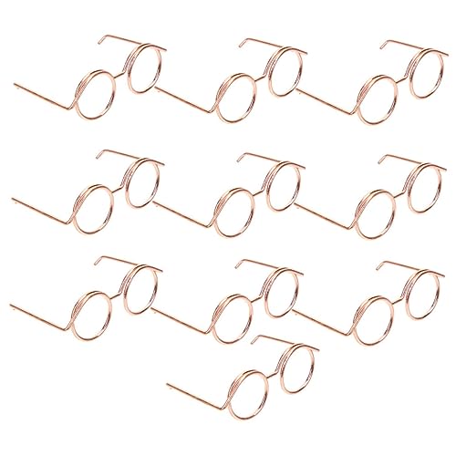 VICASKY 10Stücke Mini Puppenbrillen Metallrahmen ohne Gläser Puppenaccessoires für Kreative Rollenspiele Schickes Zubehör für Puppen für Sammler und Verschiedene Anlässe VICASKY 10Stücke Mini Puppenbrillen Metallrahmen ohne Gläser Puppenaccessoires für Kreative Rollenspiele Schickes Zubehör für Puppen für Sammler und Verschiedene Anlässe von VICASKY