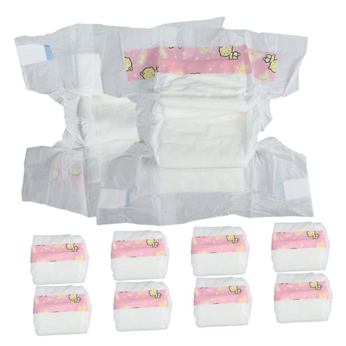 VICASKY 10Stücke Puppenwindeln für Rollenspiele Dekorative für Babypuppen Leichtes und Sicheres Zubehör für Realistische Designs für Kreative Spielstunden von VICASKY