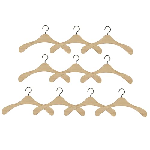 VICASKY 10Stücke Teiliges Puppen Kleiderbügel aus Holz für Puppenkleidung Sorgt für Ordnung im Puppenhaus und Hält die Kleidung Sauber und Ordentlich VICASKY 10Stücke Teiliges Puppen Kleiderbügel aus Holz für Puppenkleidung Sorgt für Ordnung im Puppenhaus und Hält die Kleidung Sauber und Ordentlich von VICASKY