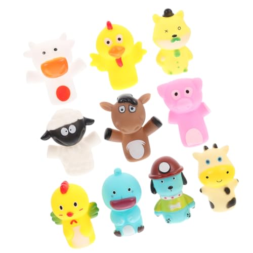 VICASKY 10-teiliges Tier-handpuppen-Spielzeug Für Kinder Und Kleinkinder Interaktives Fingerpuppen-Set Zum Geschichtenerzählen Überraschungstiere Und Tierpuppen Zum Rollenerzählen von VICASKY