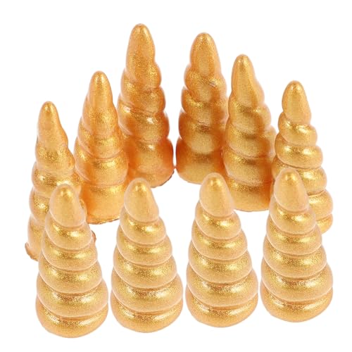 VICASKY 10stücke Glitzernde Einhorn-Horn-Verzierungen Aus Harz Einhorn-Horn Haar-Accessoires Für DIY-kollektionen Und Haar-Dekorationen von VICASKY