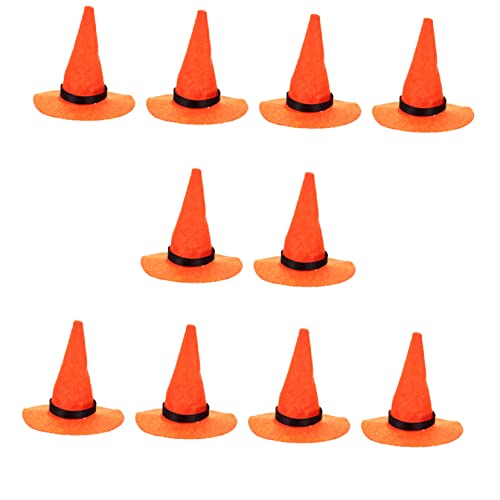VICASKY 10stücke Mini Hexenhüte Für Weinflaschen Dekorative Halloween-accessoires Filz-hexenhut Topper Für Partys Und Veranstaltungen Praktische Und Stilvolle Halloween-deko von VICASKY