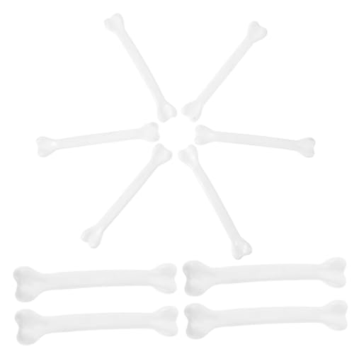 VICASKY 10st Halloween-deko-stütze Skelett-Halloween- Plüsch Halloween-schlauchboote Halloween-knochendekorationen Schmuck Skelette Simuliertes Knochendekor Plastik Weiß von VICASKY