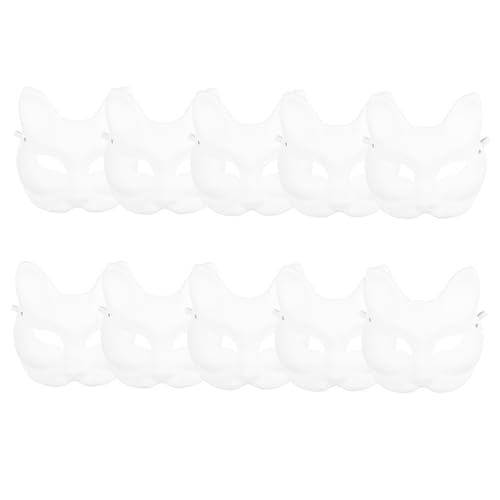 VICASKY 10st Handbemalte Zellstoffmasken Gesichtsmaske Selber Machen Tiermaske Leere Malmaske Masken Zum Bemalen Vollkopfmaske Halloween Therapie Gesichtsmaske Maskenfuchs Wolf Weiß Papier VICASKY 10st Handbemalte Zellstoffmasken Gesichtsmaske Selber Machen Tiermaske Leere Malmaske Masken Zum Bemalen Vollkopfmaske Halloween Therapie Gesichtsmaske Maskenfuchs Wolf Weiß Papier von VICASKY