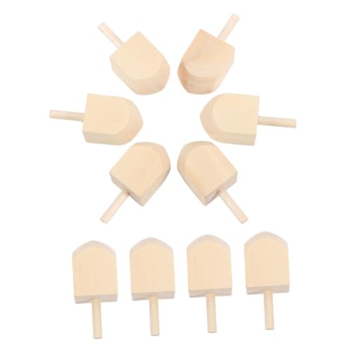 VICASKY Holz Dreidels Set 10 Blank Holz Tops Chanukka Party Spielzeug Dekorative Spiele VICASKY Holz Dreidels Set 10 Blank Holz Tops Chanukka Party Spielzeug Dekorative Spiele von VICASKY