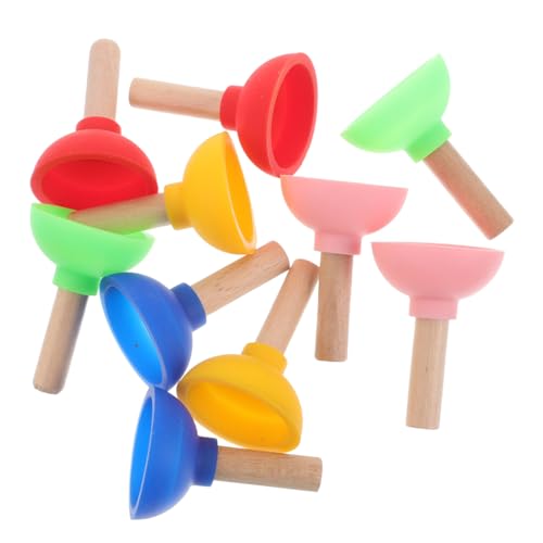 VICASKY 10st Magische Requisiten Toilettenschüsselkolben Süßer Toilettenkolben Mini-toilettenspielzeug Kleiner Stößel Mini-puppenhauszubehör Mini-kolben Puppenhaustoilette Kieselgel von VICASKY