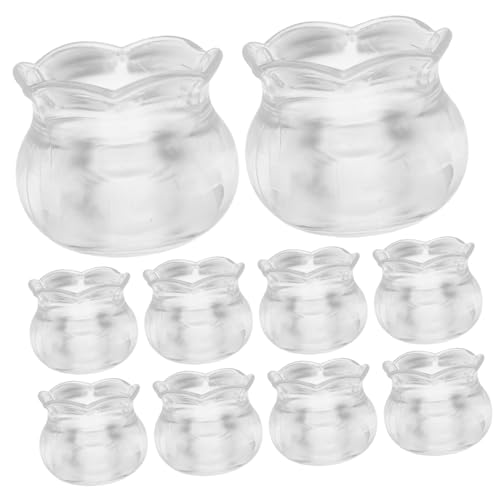 VICASKY 10pcs Miniatur Schüssel Modell Mini Fisch Tanks Leere Fisch Schalen für Puppenhaus von VICASKY