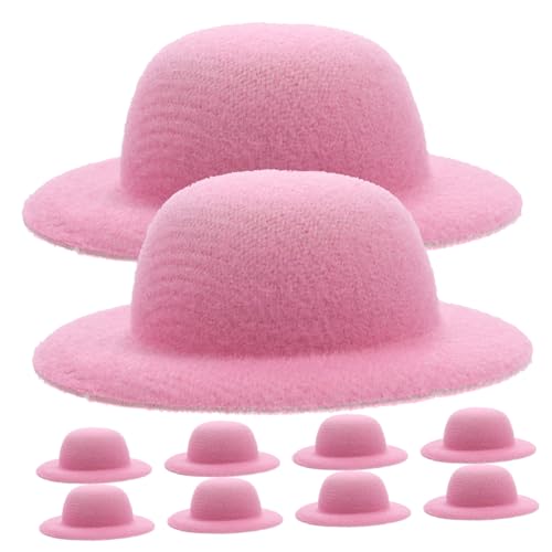 VICASKY 10st Mini-Strohhut Kleine Puppen Wiedergeburtspuppen Heimwerken Verrückte Hüte Für Mini-Enten Miniatur-puppenhaus-bausatz Kleine Hutstütze Trollpuppe Rosa Eva VICASKY 10st Mini-Strohhut Kleine Puppen Wiedergeburtspuppen Heimwerken Verrückte Hüte Für Mini-Enten Miniatur-puppenhaus-bausatz Kleine Hutstütze Trollpuppe Rosa Eva von VICASKY