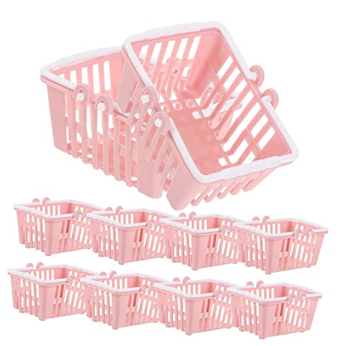 VICASKY 10stücke Mini Einkaufskorb Für Junge Mädchen Vielseitige Handliche Aufbewahrungskörbe Pastellfarben Für Rollenspiele Puppenhäuser Und Kreative Aktivitäten von VICASKY