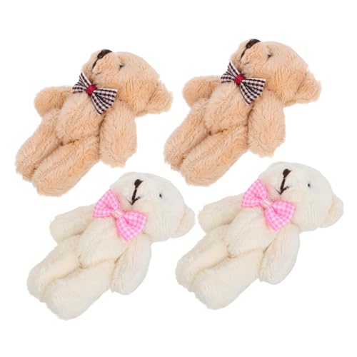 VICASKY Plüschbär-Puppe Schlüsselanhänger- 8 cm Mini-bär Spielzeug Hängedekor Entzückender Plüschbär Zum Basteln Angenehme Haptik Leicht von VICASKY