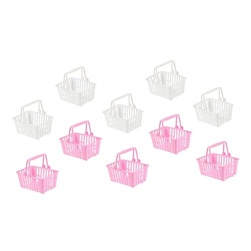 VICASKY 10st Puppen-einkaufskorb Gefälscht Miniatur Mini- - Mini-hausversorgung Verschleißfester Minikorb Entzückender Mini-Korb Plastik VICASKY 10st Puppen-einkaufskorb Gefälscht Miniatur Mini- - Mini-hausversorgung Verschleißfester Minikorb Entzückender Mini-Korb Plastik von VICASKY