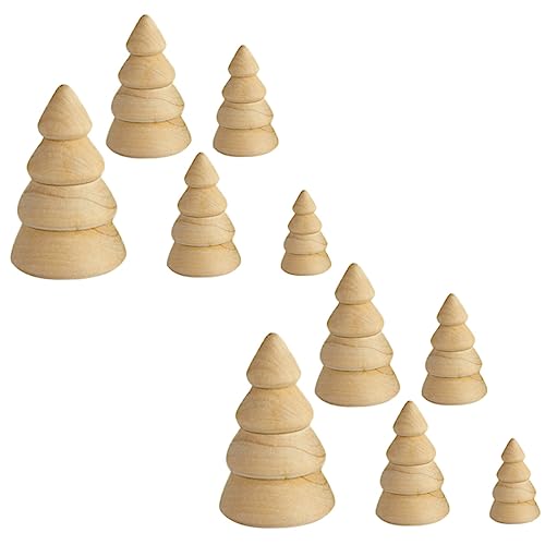 VICASKY 10stücke Teiliges Unbemalte Holz-Weihnachtsbaum-modellierungen Malspielzeug Für Kreative Bastelprojekte Tischdekoration Für Weihnachten Verschiedene VICASKY 10stücke Teiliges Unbemalte Holz-Weihnachtsbaum-modellierungen Malspielzeug Für Kreative Bastelprojekte Tischdekoration Für Weihnachten Verschiedene von VICASKY