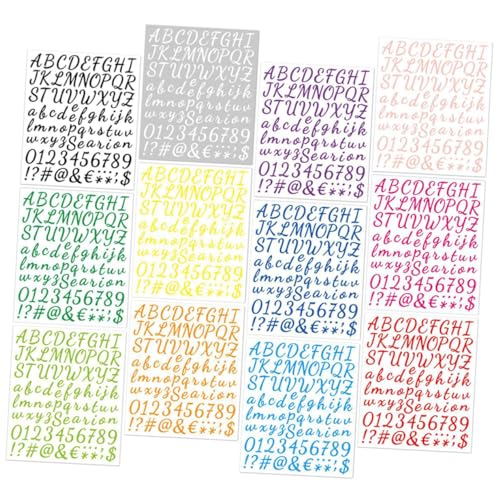 VICASKY 12 Blatt Alphanumerische Aufkleber Zahlenaufkleber Für Scrapbook Reflektierende Dekorative Zahlenaufkleber Aufkleber Mit Zahlen Aufkleber Mit Buchstabennummern Alphabet-Aufkleber VICASKY 12 Blatt Alphanumerische Aufkleber Zahlenaufkleber Für Scrapbook Reflektierende Dekorative Zahlenaufkleber Aufkleber Mit Zahlen Aufkleber Mit Buchstabennummern Alphabet-Aufkleber von VICASKY