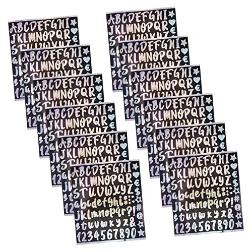 VICASKY 12 Blatt Alphanumerisches Set Briefkasten Türschild Nummernaufkleber Selbstklebende Aufkleber Für Schilder Buchstabenaufkleber Für Scrapbooking Goldene Buchstabenaufkleber VICASKY 12 Blatt Alphanumerisches Set Briefkasten Türschild Nummernaufkleber Selbstklebende Aufkleber Für Schilder Buchstabenaufkleber Für Scrapbooking Goldene Buchstabenaufkleber von VICASKY