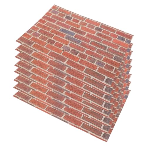 VICASKY 12 Blatt Maßstab Rote Ziegelwand Dekor Realistische Miniatur Wandverkleidung Einfach Zuschneidbar Leicht Anpassbar VICASKY 12 Blatt Maßstab Rote Ziegelwand Dekor Realistische Miniatur Wandverkleidung Einfach Zuschneidbar Leicht Anpassbar von VICASKY