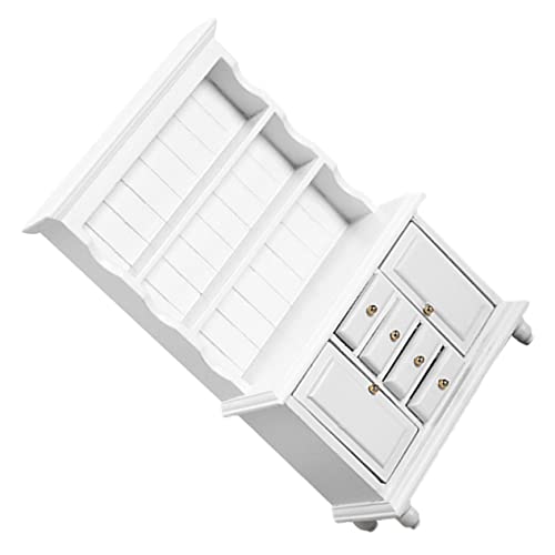 VICASKY Puppenhausmöbel Puppenmöbel 12 Für Puppenhaus Mit 4 Schubladen Elegantes Weißes Öbelstück Für Kreative Miniatur Dekoration Und Spiel Szenarien von VICASKY