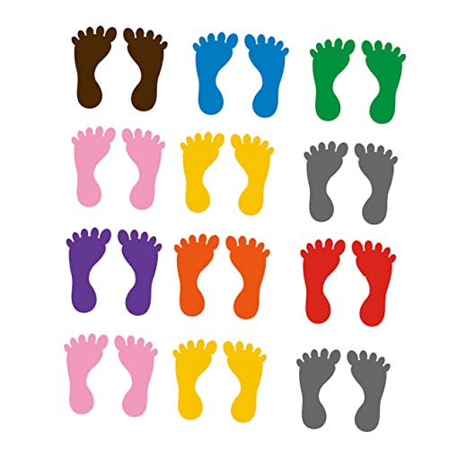 VICASKY 12 Paar Fußabdruck Aufkleber Teppiche Teppich Für Kinderzimmer Cartoon Aufkleber Kinderaufkleber Kinderspielzeug Aufkleber Für wasserdichte Aufkleber Nagelaufkleber von VICASKY