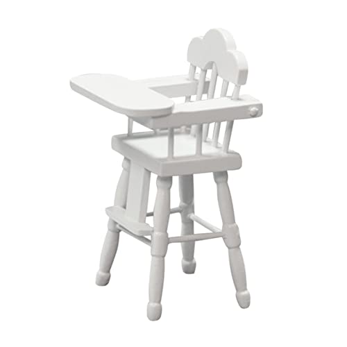 VICASKY 12 Puppenhaus öbel Weißer Speisehochstuhl Modell Für Rollenspiele Und Dekoration VICASKY 12 Puppenhaus öbel Weißer Speisehochstuhl Modell Für Rollenspiele Und Dekoration von VICASKY