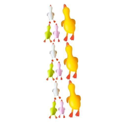 VICASKY 12 STK Prise Musik Spielzeug Kidcraft-spielset Drücken Sie Die Form Einer Ente Fidgets Für Das Klassenzimmer Party Entspannende Spielsachen Kind Elastisch TPR Geschenk von VICASKY