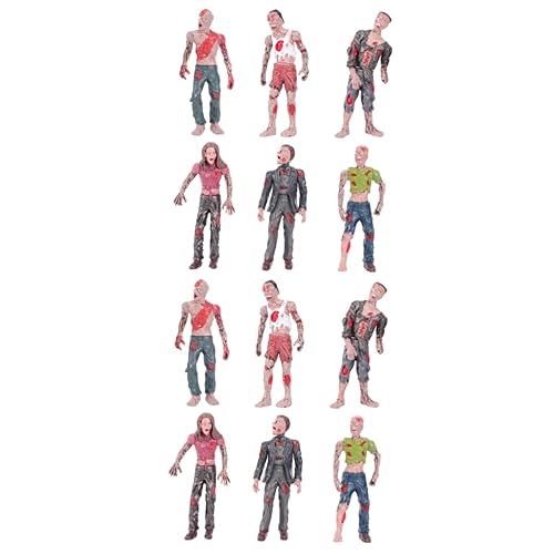VICASKY 12 STK Zombie-Spielzeug Halloween-miniaturen Zombies 3 Puppen Gruselige Halloween-Puppe Wandelnde Tote Puppen Mikrospielzeug Spielzeug Zombies-Spielzeug Film Kinderspielzeug von VICASKY