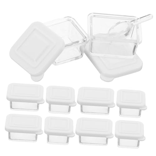 VICASKY 12 Sätze Puppenhaus-Lunchbox Mini-Küchenmodell Puppenhausminiaturen Küchenzubehör für Puppenstuben Zubehör für Puppenhaus Miniaturschmuck Mini Food Model Kit Plastik Weiß von VICASKY