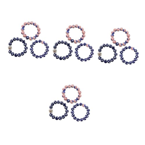 VICASKY 12 Stck. Teiliges Independence Day Armband aus Verstellbaren Holzperlen Patriotisch Passend für Handgelenke als Partygeschenk und Feieraccessoire zum Juli VICASKY 12 Stck. Teiliges Independence Day Armband aus Verstellbaren Holzperlen Patriotisch Passend für Handgelenke als Partygeschenk und Feieraccessoire zum Juli von VICASKY
