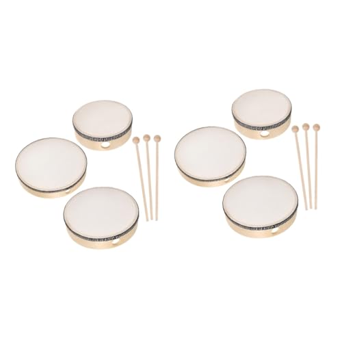 VICASKY 12 Stck. Teiliges Percussion Set Holz Handtrommeln für Jungen und Mädchen Schlägel für Musikspiel und Rhythmusentwicklung Sicher und Langlebig von VICASKY