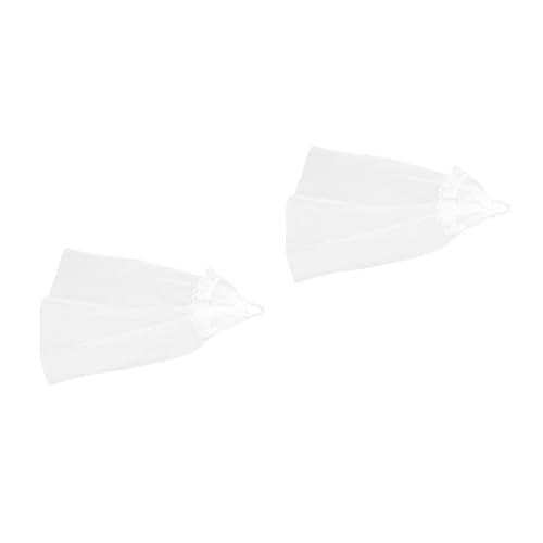 VICASKY 12 Stck. Teiliges Puppen Braut Schleier Kurze Weiße Spitze Romantisches Handgefertigtes Hochzeitszubehör Vielseitig Passend für Verschiedene Puppenkleider Eleganter Tüll für von VICASKY