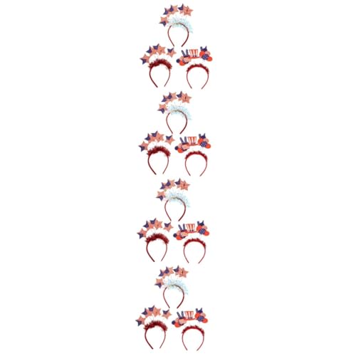 VICASKY 12 Stck. Teiliges Sternförmige Haarbänder für Frauen Unverrutschbares Independence Day Haarband Party und Kostüm Accessoire für Erwachsene und Mädchen VICASKY 12 Stck. Teiliges Sternförmige Haarbänder für Frauen Unverrutschbares Independence Day Haarband Party und Kostüm Accessoire für Erwachsene und Mädchen von VICASKY