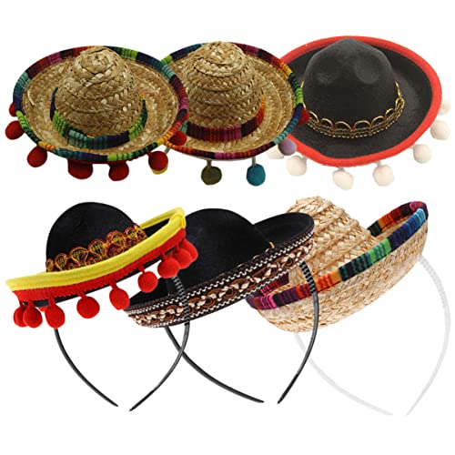VICASKY 12stücke Teiliges Mexikanische Strohhut Stirnbänder Farbenfrohe Sombrero Hüte Für Feste Karneval Und Themenpartys Geeignet Für Erwachsene von VICASKY