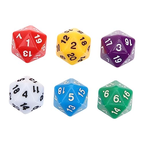 VICASKY 12 Stück 20 Tischspiel Jumbo Planke sterben Spieltabelle настольные игры Board Games Ludo brettspiel настольная игра Board gamees Boardgames Mathe-Spiele Acryl von VICASKY