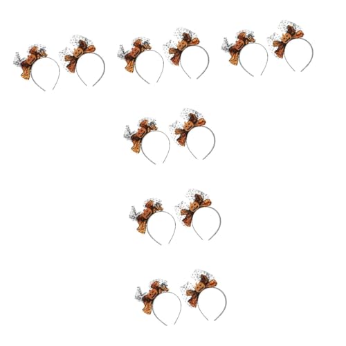 VICASKY 12 Stück Halloween Haarreif mit Kürbis Design und Schleife Leichtes Party Haaraccessoire für Halloween Kostüm Sichere und Langlebige Materialverarbeitung für und Familie von VICASKY