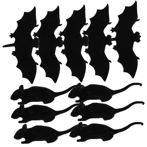 VICASKY 12 Stück Halloween Imitation Fledermaus und Lustige Party Streiche Dekoration für Halloween Feste und Gruselige Häuser Schwarz VICASKY 12 Stück Halloween Imitation Fledermaus und Lustige Party Streiche Dekoration für Halloween Feste und Gruselige Häuser Schwarz von VICASKY