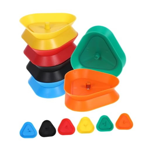 VICASKY 12 Stück Kartenhalter Pokerkarten Spielkartentablett Spielkartendisplay Ohne Hände Kartenhalter Schachbrettspiel Dreieckskarte Display Kartenspiel Kunststoff von VICASKY
