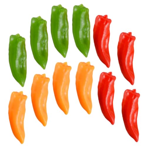 VICASKY 12 Stück Künstlicher Pfeffer künstliche Chilischote Chili-Pfeffer-Dekorationen künstliche Paprika künstliches kleines Chili falsches Pfeffermodell Chili-Pfeffer-Verzierung PVC VICASKY 12 Stück Künstlicher Pfeffer künstliche Chilischote Chili-Pfeffer-Dekorationen künstliche Paprika künstliches kleines Chili falsches Pfeffermodell Chili-Pfeffer-Verzierung PVC von VICASKY