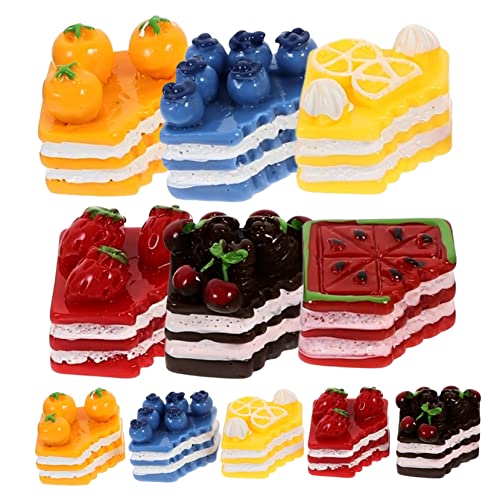 VICASKY Kopfschmuck-Charms-Material 12-teiliges Miniatur-Dessert-Harz-kuchenmodell-Set Für Basteldekor VICASKY Kopfschmuck-Charms-Material 12-teiliges Miniatur-Dessert-Harz-kuchenmodell-Set Für Basteldekor von VICASKY