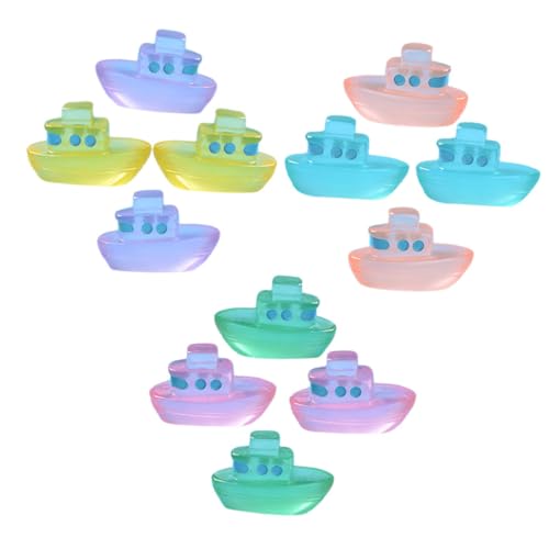 VICASKY 12 Stück Miniatur Boot Modelle Leuchtende Resin Boote für Aquarien Garten Deko Detailreiche Handwerkskunst für Mikrolandschaften und Puppenhäuser VICASKY 12 Stück Miniatur Boot Modelle Leuchtende Resin Boote für Aquarien Garten Deko Detailreiche Handwerkskunst für Mikrolandschaften und Puppenhäuser von VICASKY