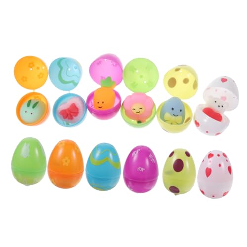 VICASKY 12 Stück Osterei-Set easter teigroller ostern spielwaren draußen Ostereier bemalen ostegeschenke toys Osterei-Cartoon- vorgefüllte Ostereier Stuffers Plastik von VICASKY