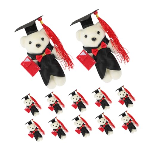 VICASKY 12 Stück Puppenstraußmaterial Plüsch-abschlussbär High-School-abschlussbär Abschluss Bär Abschlusspuppe Abschluss Stofftier Bär Abschluss Stofftiere Grad Bär Polyester von VICASKY