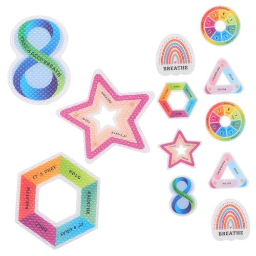 VICASKY 12 Stück Selbstklebender Aufkleber Sticker Mood Sticker aufklebebuchstaben Markenfreie Aufkleber DIY-Aufkleber ruhige Aufkleber Dekompressionsaufkleber Stressaufkleber Papier von VICASKY
