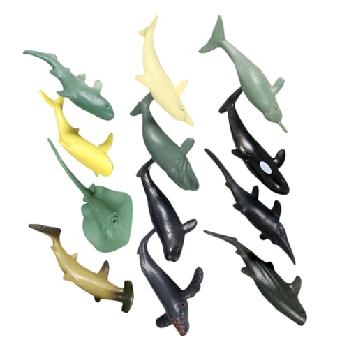 VICASKY 12 Stück Solid Marine Life Model Requisiten für das im Miniatur meerestiere lebendige Meerestiere kreative Tiermodelle Meerestiere Requisiten Ozeantiermodell von VICASKY