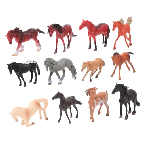 VICASKY 12 Stück Teiliges Dekorative Mini Pferdefiguren aus Robustem PVC Realistische Tiermodelle als Kinderspielzeug und Raumdekoration Stabil Stehend Geeignet für Mädchen und Jungen VICASKY 12 Stück Teiliges Dekorative Mini Pferdefiguren aus Robustem PVC Realistische Tiermodelle als Kinderspielzeug und Raumdekoration Stabil Stehend Geeignet für Mädchen und Jungen von VICASKY