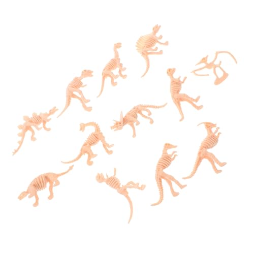 VICASKY Kleiner Dinosaurier Skelett Modell 12 Stücke Realistische Dinosaurier Schädel und Skelette für Kinder Lernspielzeug Paläontologie Dekoration von VICASKY