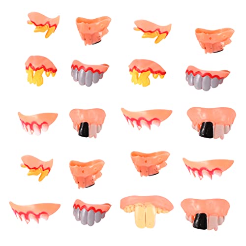 VICASKY 12 Stück Teiliges Falsche Zähne für Halloween Zombie Kostüm Lustige Party Requisiten Alveoläres Design Umweltfreundlich Sicher Verschiedene VICASKY 12 Stück Teiliges Falsche Zähne für Halloween Zombie Kostüm Lustige Party Requisiten Alveoläres Design Umweltfreundlich Sicher Verschiedene von VICASKY