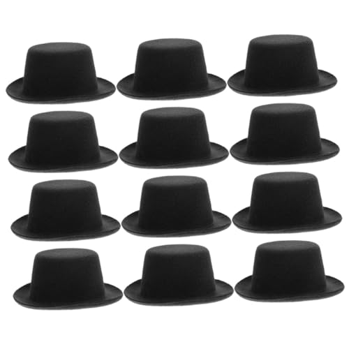 VICASKY 12 Stück Teiliges Filz Cowboy Hüte Schwarz Dekorative Miniatur Hüte für Puppenhaus DIY Bastelprojekte und Westernparty Deko Langlebig und Formstabil VICASKY 12 Stück Teiliges Filz Cowboy Hüte Schwarz Dekorative Miniatur Hüte für Puppenhaus DIY Bastelprojekte und Westernparty Deko Langlebig und Formstabil von VICASKY