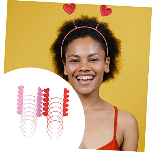 VICASKY 12 Stück Teiliges Herzförmiges Stirnband Modischer Kopfschmuck für Mädchen Universelle Leicht Anzuziehen für Valentinstag Party und Karneval Rot VICASKY 12 Stück Teiliges Herzförmiges Stirnband Modischer Kopfschmuck für Mädchen Universelle Leicht Anzuziehen für Valentinstag Party und Karneval Rot von VICASKY
