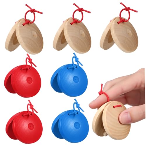 VICASKY 12 Stück Teiliges Holz Finger Kastagnetten Bunte Percussion Instrumente für Kleinkinder Pädagogisches Musikspielzeug und Hand Auge Koordination für Frühe Musikalische Bildung VICASKY 12 Stück Teiliges Holz Finger Kastagnetten Bunte Percussion Instrumente für Kleinkinder Pädagogisches Musikspielzeug und Hand Auge Koordination für Frühe Musikalische Bildung von VICASKY