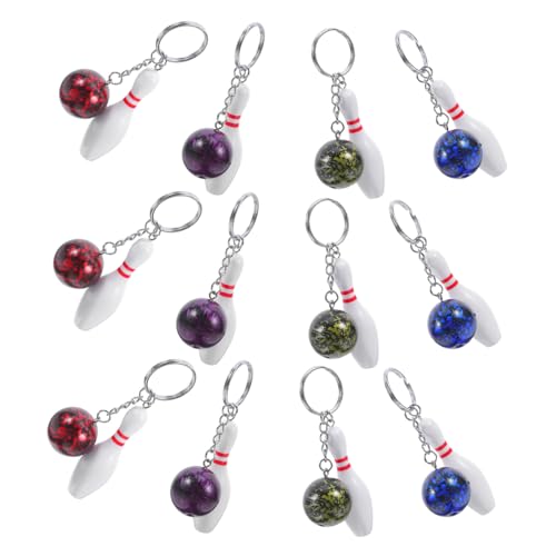 VICASKY 12 Stück Teiliges Mini Bowling Schlüsselanhänger Farbige Sport Schlüsselringe in Grün Rot Langlebige Dekorative Schlüsselanhänger für Auto Haus Geschenkideen VICASKY 12 Stück Teiliges Mini Bowling Schlüsselanhänger Farbige Sport Schlüsselringe in Grün Rot Langlebige Dekorative Schlüsselanhänger für Auto Haus Geschenkideen von VICASKY